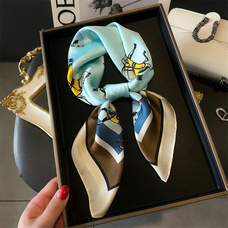 Khăn lụa họa tiết nữ vuông 70cm *70cm