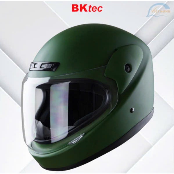 Mũ bảo hiểm fullface BKtec  - BK30 Xanh lính nhám – Vòng đầu 57-59cm – Hàng chính hãng - Có phân loạ