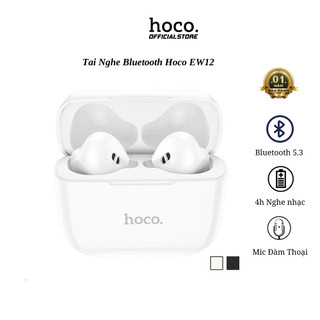  Tai nghe bluetooth Hoco EW12 Tai nghe nhét tai không dây có mic đàm thoại nghe nhạc 4H âm thanh nổi. 