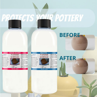 Keo Phủ Bóng, Phủ Bóng Đất Set, tranh acrylic, Đất Nặn Tự Khô - Tăng Bóng và Chống Thấm Nước (50ml)