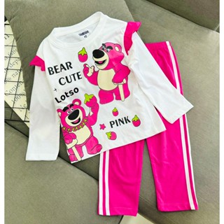  Bộ Dài Tay Bé Gái Quần Dài Cotton Màu Mặc Mát 4 Mùa 10kg đến 40kg - Bộ quần áo bé gái TINSHOP.HCM DG02 