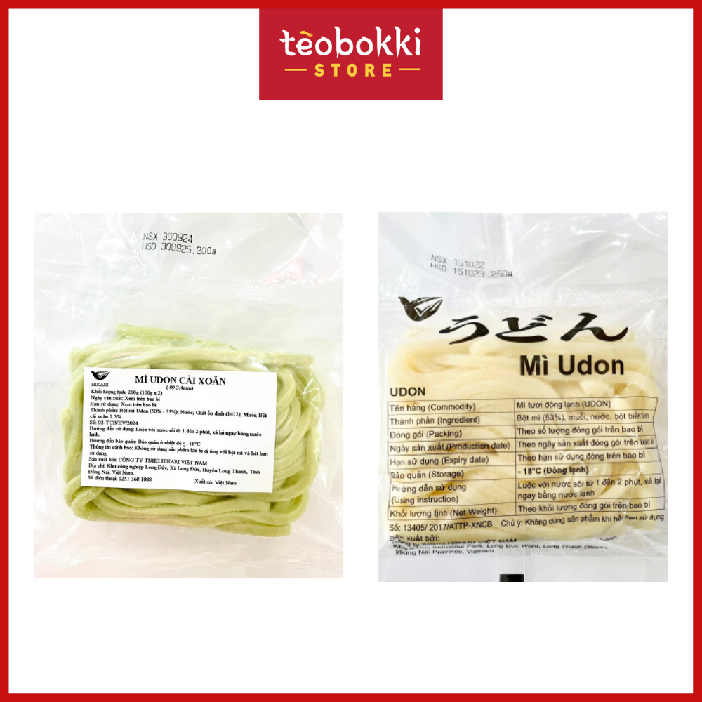 [SHIP HCM] Mì udon tươi, mì udon cải xoăn gói 100g, 200g