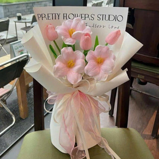  Bó hoa tulip cao su non mix đơn giản  Tặng sinh nhật kỷ niệm mẹ bạn gái,...  