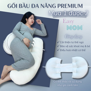 Gối Bầu Đa Năng PREMIUM Cao Cấp Thiết Kế Thông Minh, Tiện Lợi Cho Bà Bầu, Giảm Tối Đa Đau Lưng Giúp Mẹ Bầu Ngủ Ngon