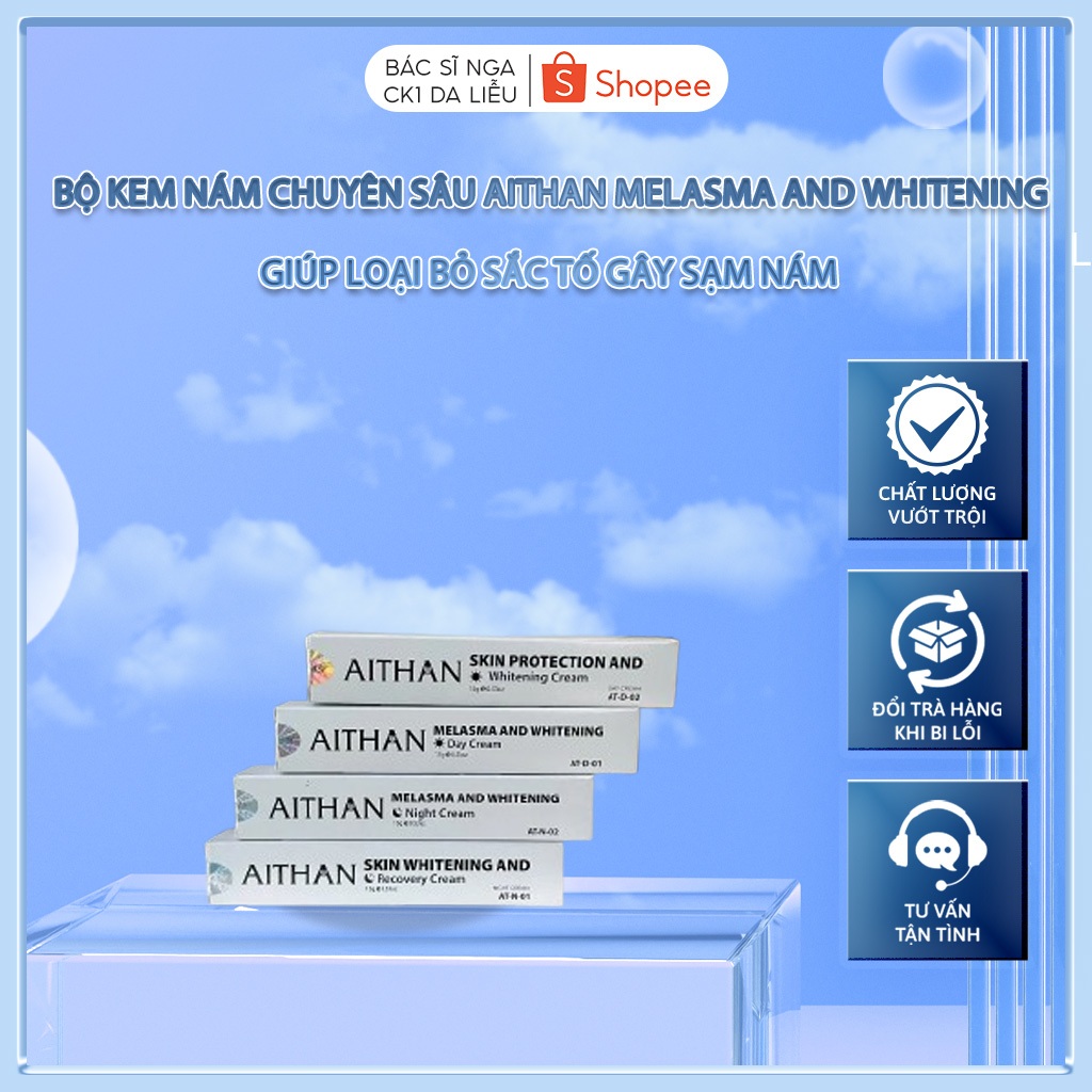 [CHÍNH HÃNG] Bộ Kem Nám Chuyên Sâu Aithan Melasma And Whitening Giúp Loại Bỏ Sắc Tố Gây Sạm Nám
