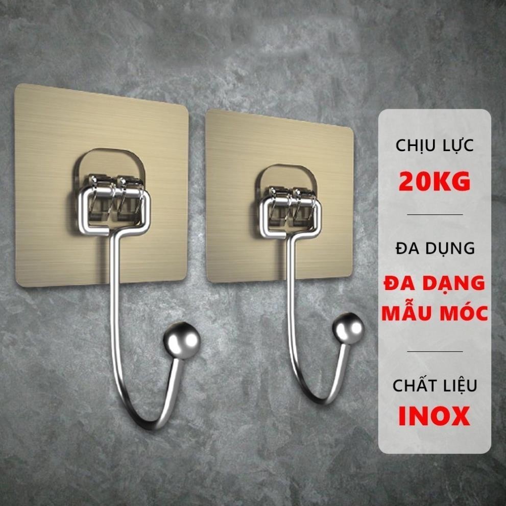 Combo 50 Móc Dán Tường Inox Mẫu Mới Dính Siêu Chắc Chịu Lực Tốt ,Móc Treo Vật Dụng Trong Nhà