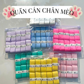 1 Chiếc (1 Cái Lẻ) Quấn Cán Chân Mèo HBT Màu Ngẫu Nhiên, Cuốn Cán Vợt Cầu Lông In Hình Chân Báo Dễ Thương Bám Êm Tay