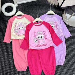 Bộ quần áo Dài Labubu cho bé ! Chất coototon 3 màu mềm đẹp ( bé cao gầy , tròn lấy tăng size )
