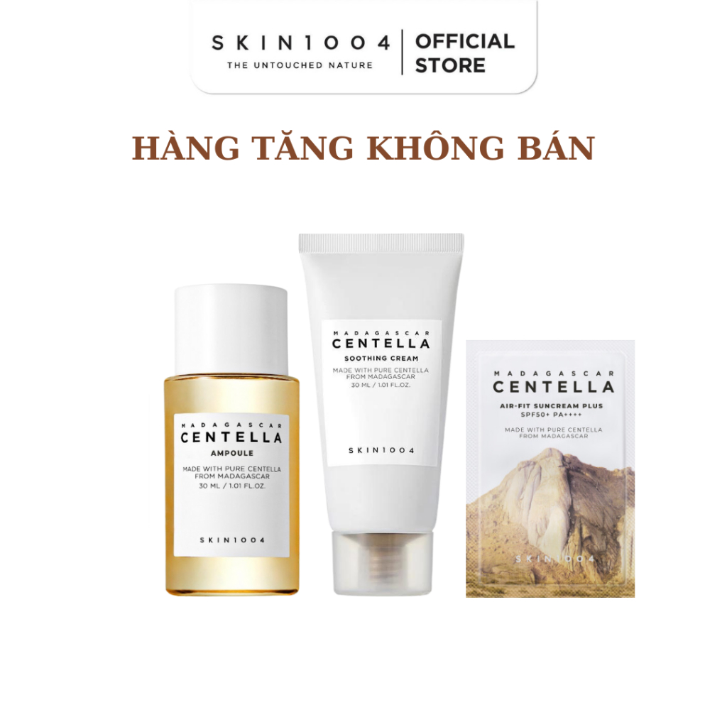 Combo quà tặng 1 tinh chất rau má 30ml + 1 kem dưỡng soothing cream 30ml + 1 sachet dưỡng da 1.5ml