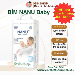Tã Dán Bỉm Quần NANU xuất nhật cho bé đủ size từ 3kg-33kg S50/M50/L50/XL50/2XL50/3XL50/4XL50/5XL50