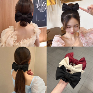  Dây buộc tóc nơ vải satin cao cấp ruy băng dây cột tóc đuôi ngựa co giãn cho nữ phong cách Hàn Quốc 