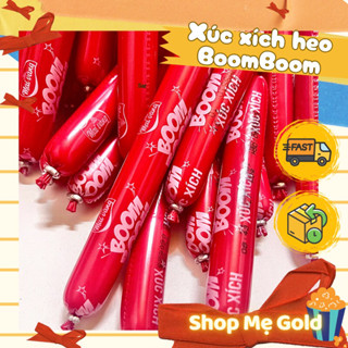 Combo xúc xích heo ăn liền Boom Boom Mai Vàng tiệt trùng (cây 20g), đồ ăn vặt