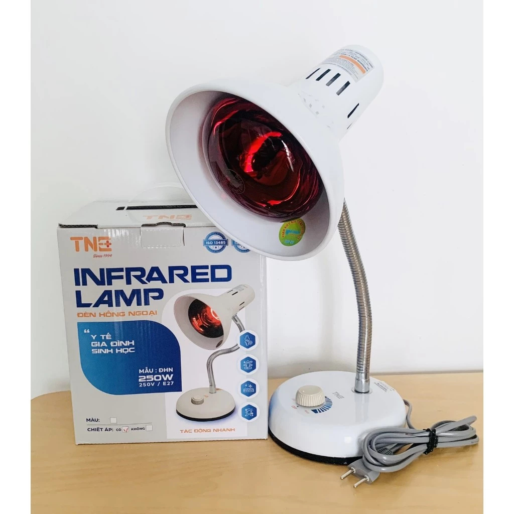 Đèn hồng ngoại trị liệu, sưởi ấm, thông tắc tia sữa TNE <có chiết áp> kèm bóng 250W