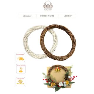 Vòng Mây, Vòng Dây Rừng Loại Đẹp Size 25,30cm làm vòng hoa, vòng nguyệt quế Noel, vòng treo cửa Giáng Sinh Đủ Size