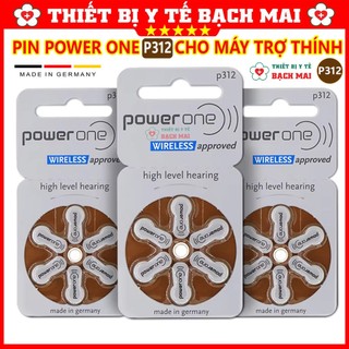Pin Máy Trợ Thính POWER ONE size 312 - Pin PowerOne P312 Hàng chính hãng VARTA ( Đức ), Dùng cho tất cả các loại máy