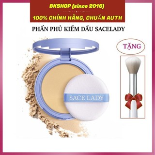   SACE LADY - Tặng Cọ  Phấn Phủ Nén sacelady Powder Kiềm Dầu Che Khuyết Điểm Chống Nước SL240 