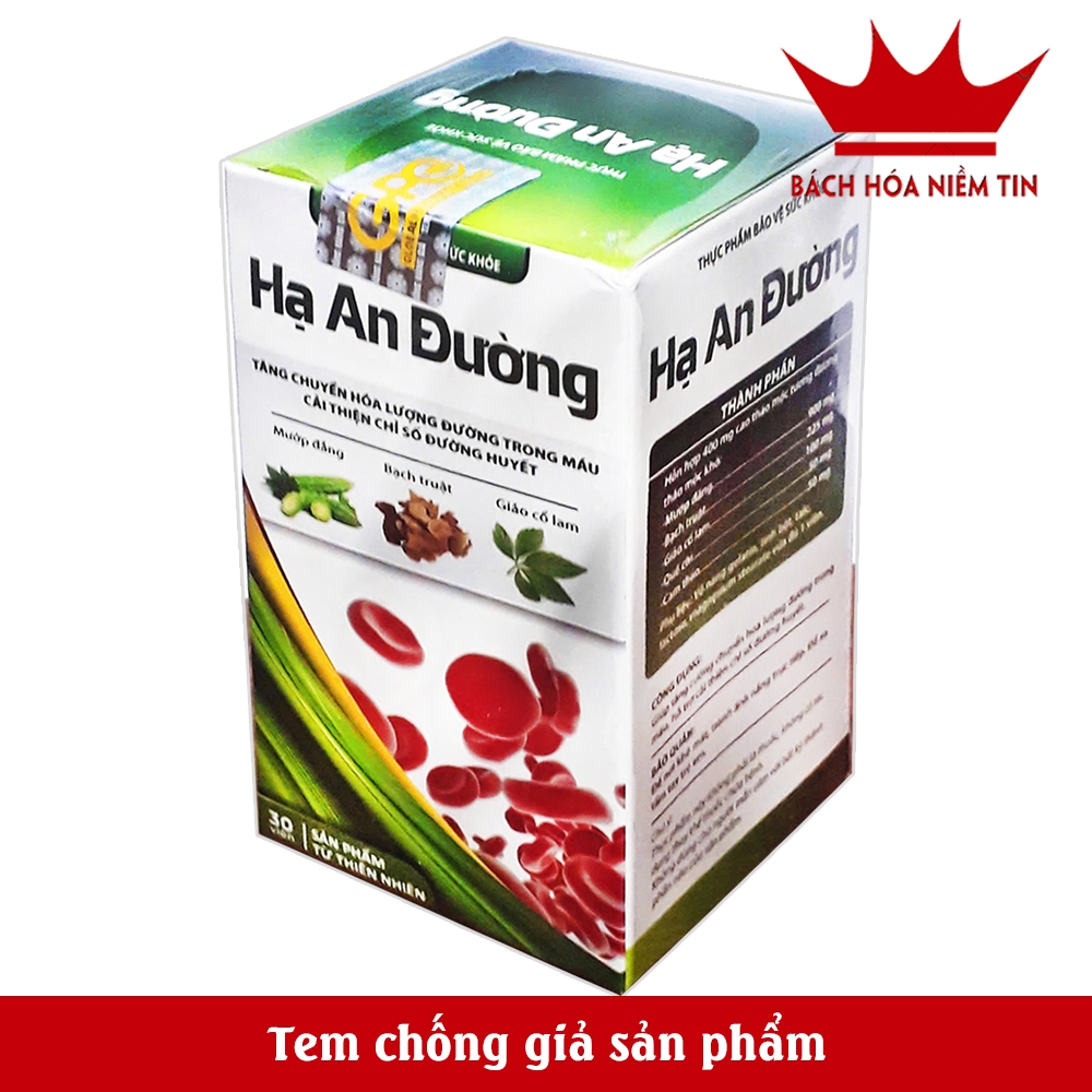Viên uống giảm tiểu đường Hạ An Liên Thanh từ quế chi, mướp đắng, cam thảo giúp chuyển hóa đường, giảm tiểu đường