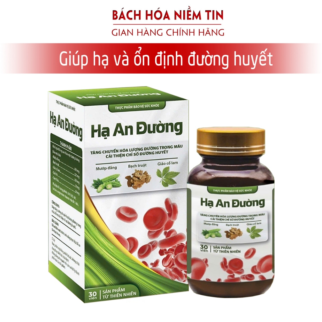Viên uống giảm tiểu đường Hạ An Liên Thanh từ quế chi, mướp đắng, cam thảo giúp chuyển hóa đường, giảm tiểu đường