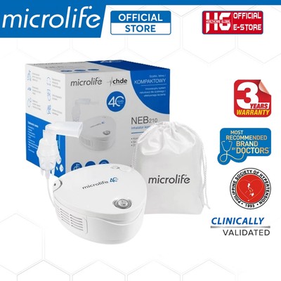 Máy Xông Khí Dung , Xông Mũi Họng Microlife NEB210 | Kích Thước Hạt Xương Siêu Nhỏ Và Mịn - Điều Chỉnh Tốc Độ Xông