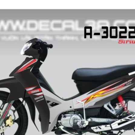 Tem Sirius R xe đen phối tem DECAL 3A