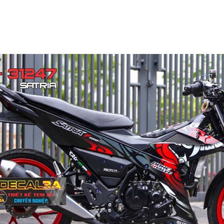 Tem trùm Satria F150 hoa văn DECAL 3A