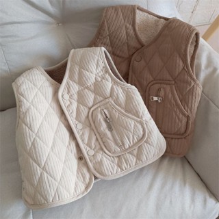 Áo gile lót lông cừu dễ thương cho bé trai và bé gái size 7-26kg