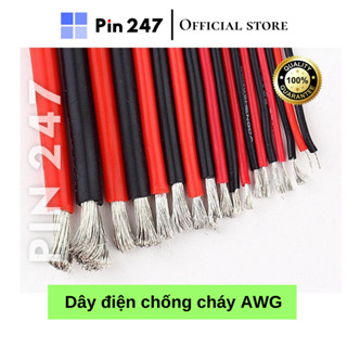 (1m) Dây Điện Silicon Chịu nhiệt AWG 14awg 16awg 18awg 20awg 22awg 24awg 26awg 28awg 30Awg Chịu Dòng Cao - pin247