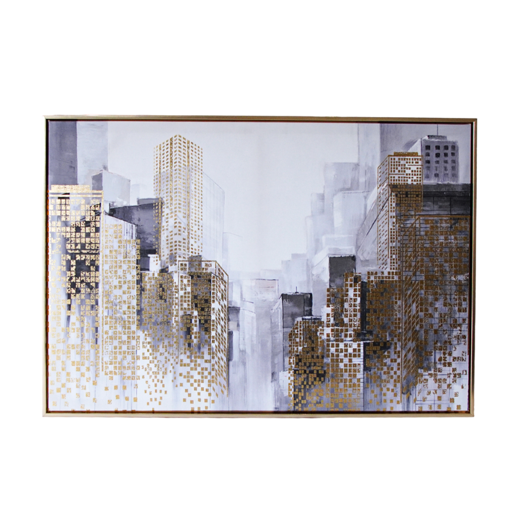 Tranh Trang Trí Treo Tường Mạ Vàng - Tranh Decor Sang Trọng ZENT 90x60cm |Index Living Mall - Nội th