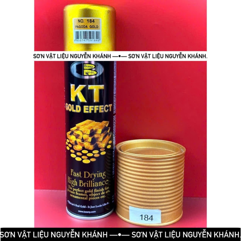 Sơn xịt mạ vàng Pagoda Gold Bosny (184)