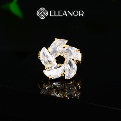 Ghim cài áo nam nữ Eleanor Accessories hình chong chóng đính đá phụ kiện thời trang trâm cài áo 8383