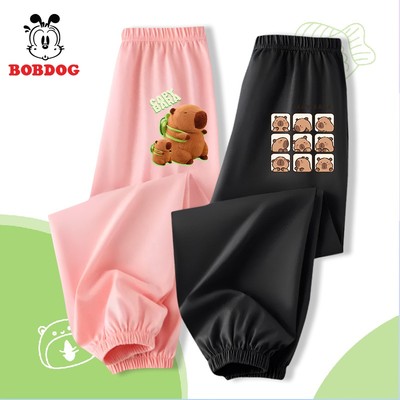 Quần dài bé gái BOBDOG dáng jogger chất thun co giãn thoải mái in hình Capybara cho bé