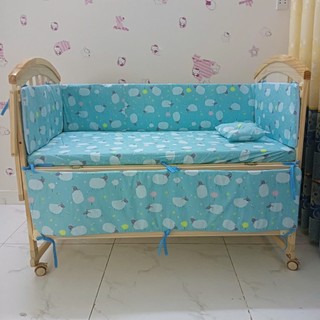 Combo nệm quây ga cho cũi 62x100cm