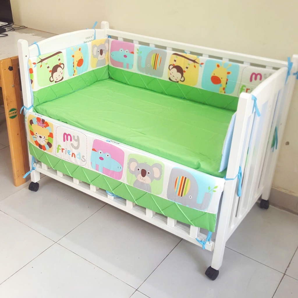 Combo nệm quây ga cho cũi 62x100cm