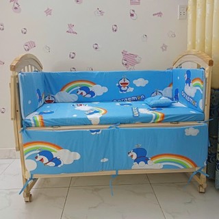 Combo nệm quây ga cho cũi 62x100cm