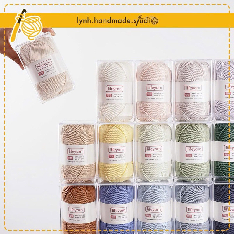 Len Lifeyarn Khả Khả 4 Sợi 50gr - Len Cao Cấp Đan Móc Thủ Công