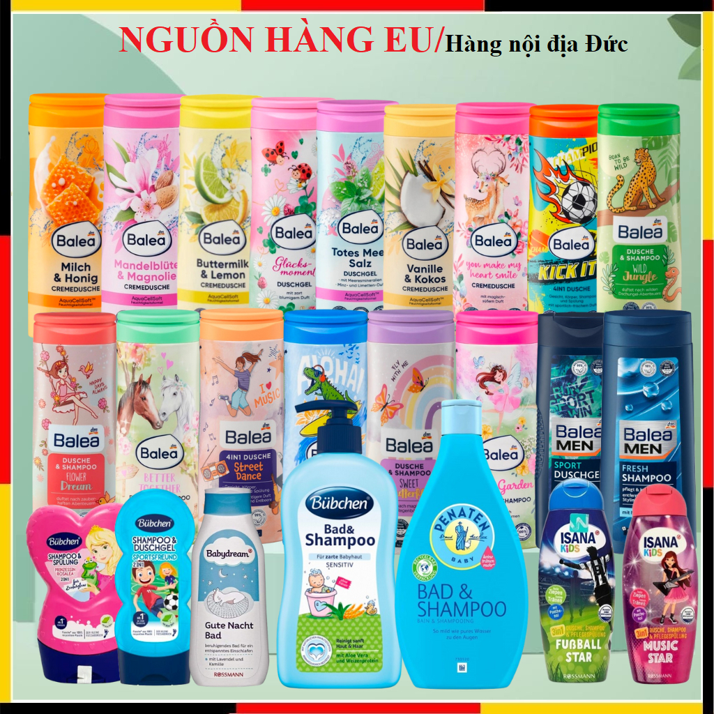Sữa tắm Balea Đức  dành cho trẻ em và người lớn 300ml&750ml