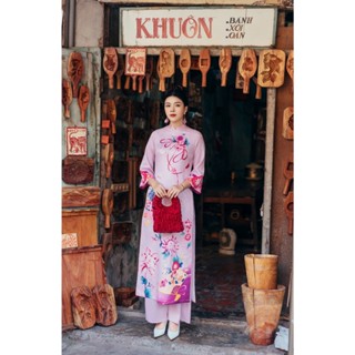 BST ÁO DÀI TẾT HOẠ CẨM 2024 - MÀU TÍM | HÀ CÚC