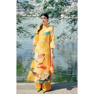 BST ÁO DÀI TẾT HOẠ CẨM 2024 - MÀU VÀNG | HÀ CÚC