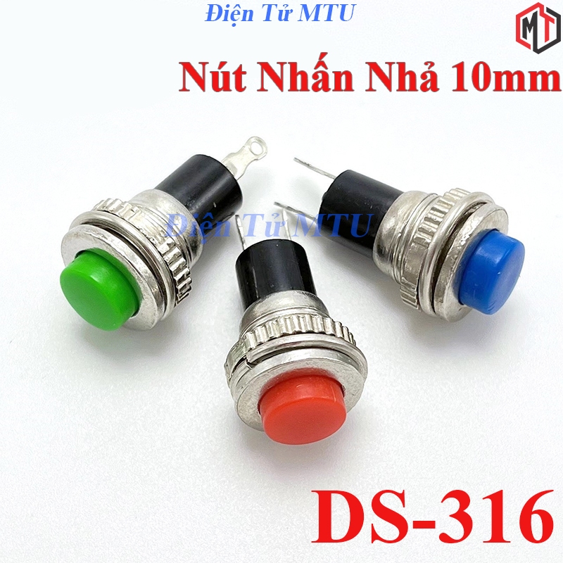 Nút Nhấn Nhả - Nút Đề - Nút Reset 10mm DS-316