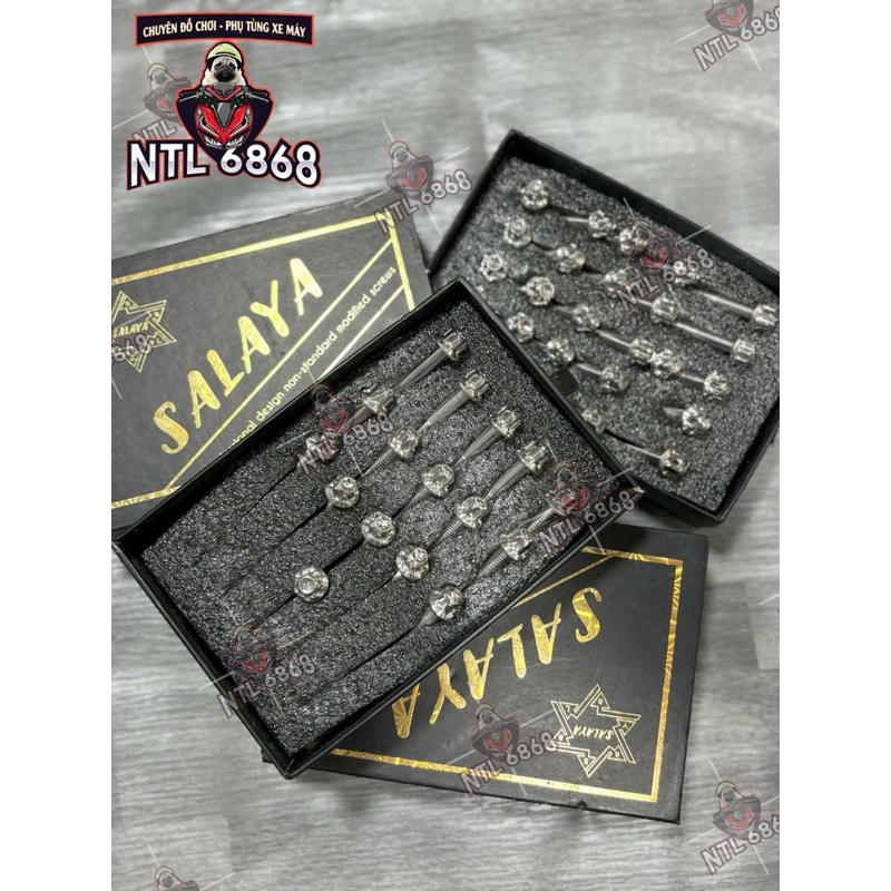 Bộ Ốc Salaya full lóc máy Ex10 Ex135 Ex150 Winner Sonic Raidew AB Vario 125 150 Wave dream wave 50 W