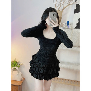 Áo lông thu đông nữ tay dài lông thỏ siêu mềm mịn mặc thoải mái hàng đẹp hình shop chụp