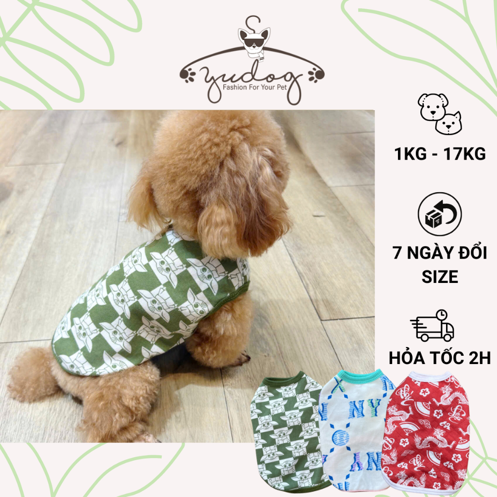 Áo thun họa tiết dành cho chó mèo thú cưng Yudog