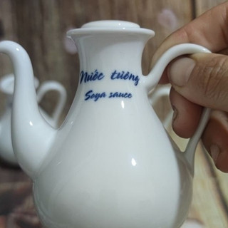 bình nước chấm sứ minh long - bình đựng nước chấm minh long