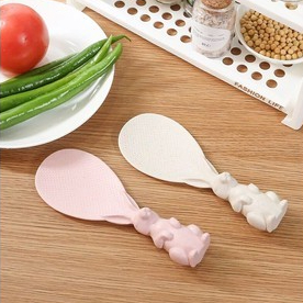 Muỗng thìa xới cơm lúa mạch hình con sóc, hình thỏ, mẫu đơn giản