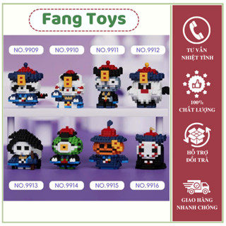 [Combo 8 mẫu] Bộ đồ chơi lắp ráp mảnh trơn mô hình Mr.Zombie 8 mẫu cương thi cute dễ thương thích hợp trang trí