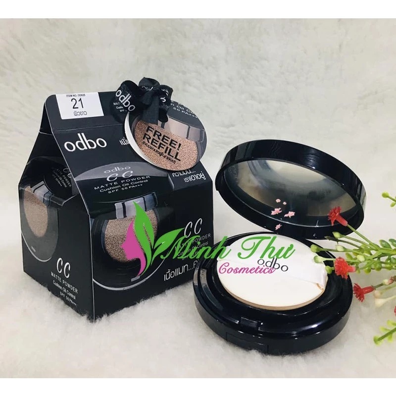 Phấn nước Odbo CC Matte Powder Cushion SPF50 PA+++ (kèm lõi refill)