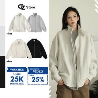Áo khoác Bomber chất da lộn cao cấp có khả năng giữ ấm tốt form dáng chuẩn nam nữ unisex - GZAKA77