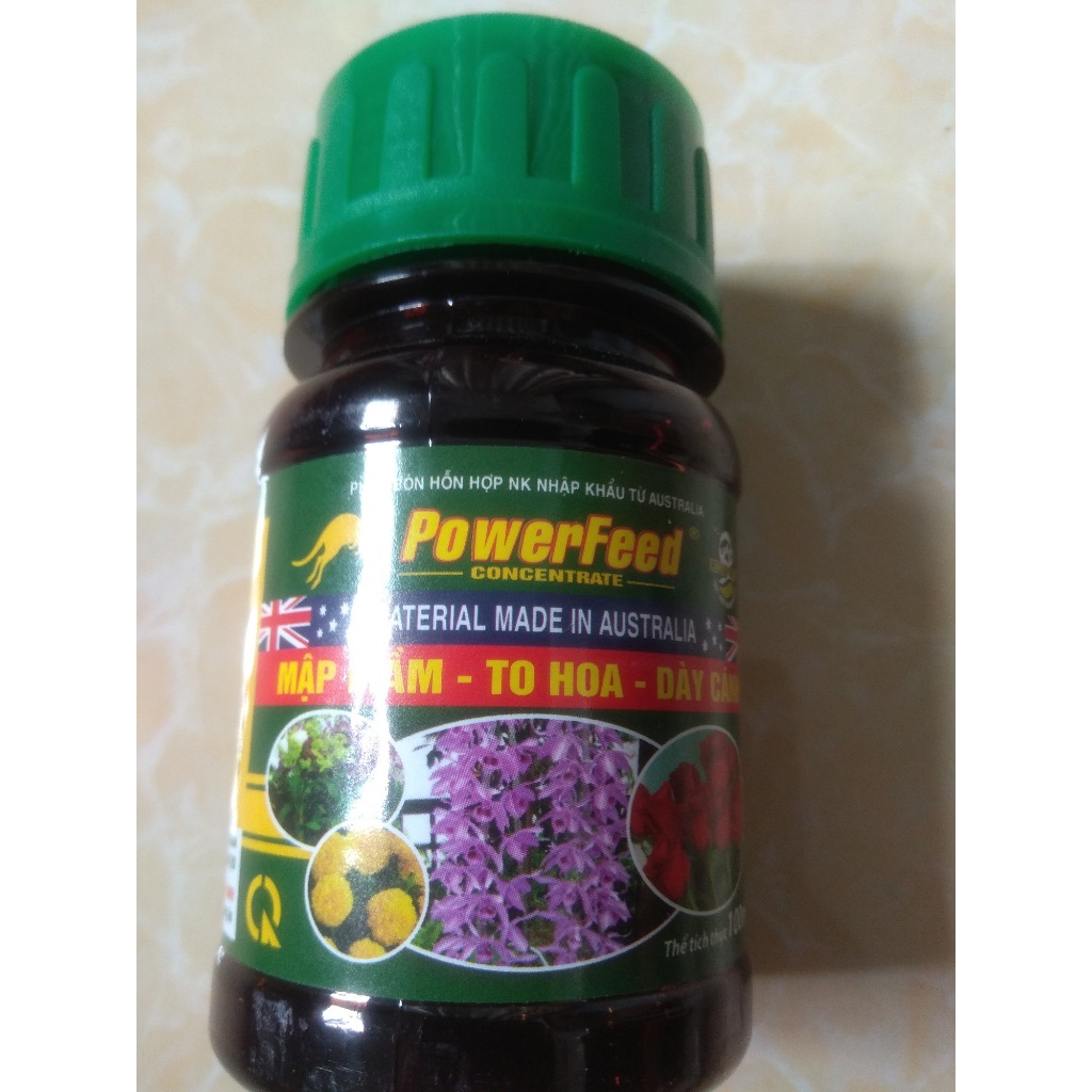 Phân bón hỗn hợp nhập khẩu PowerFeed mập mầm, to hoa - chai 100ml