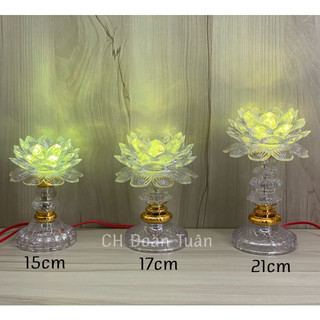 Đèn hoa sen đổi màu (1 cặp) - Đèn bàn thờ hoa sen LM01,LM02,LM03