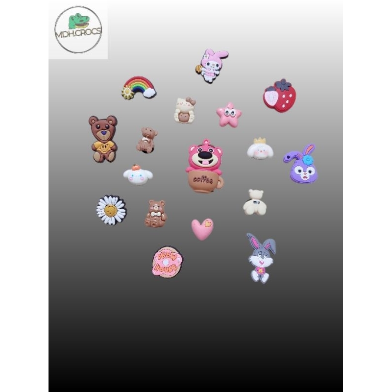 [Phụ Kiện!!] Set Sticker, Jibbiz Gấu Dâu, Búp Bê  2D, 3D, 4D Siêu Đẹp.